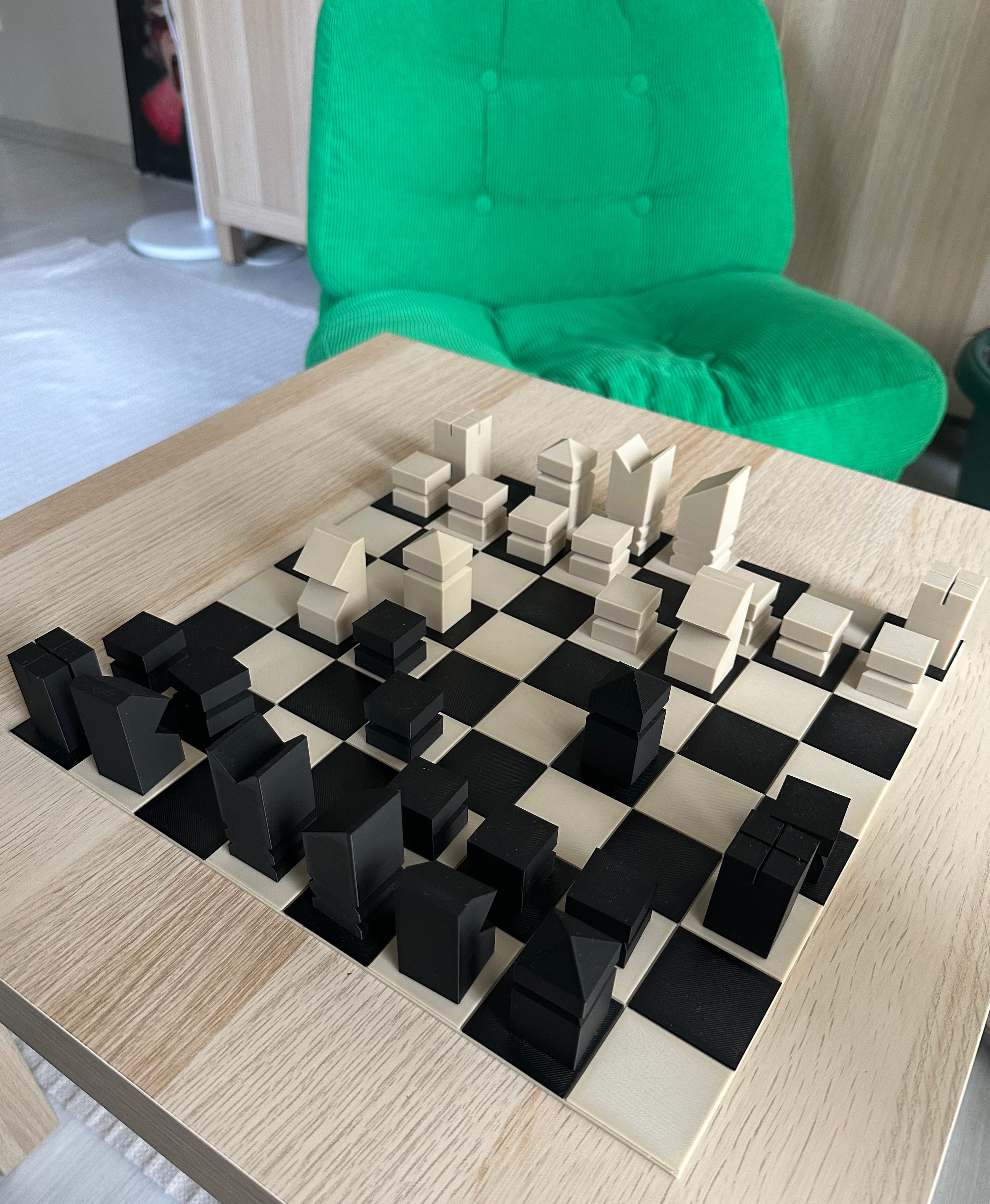 Minimal Chess Set - Beginner Friendly 3d model