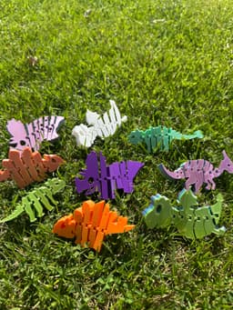 FlexiDinos Print-in-Place Fidgets 3d model