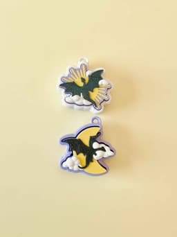 Sun and Moon Dragon Clicker Keychain Fidget Toy Bundle 3d model