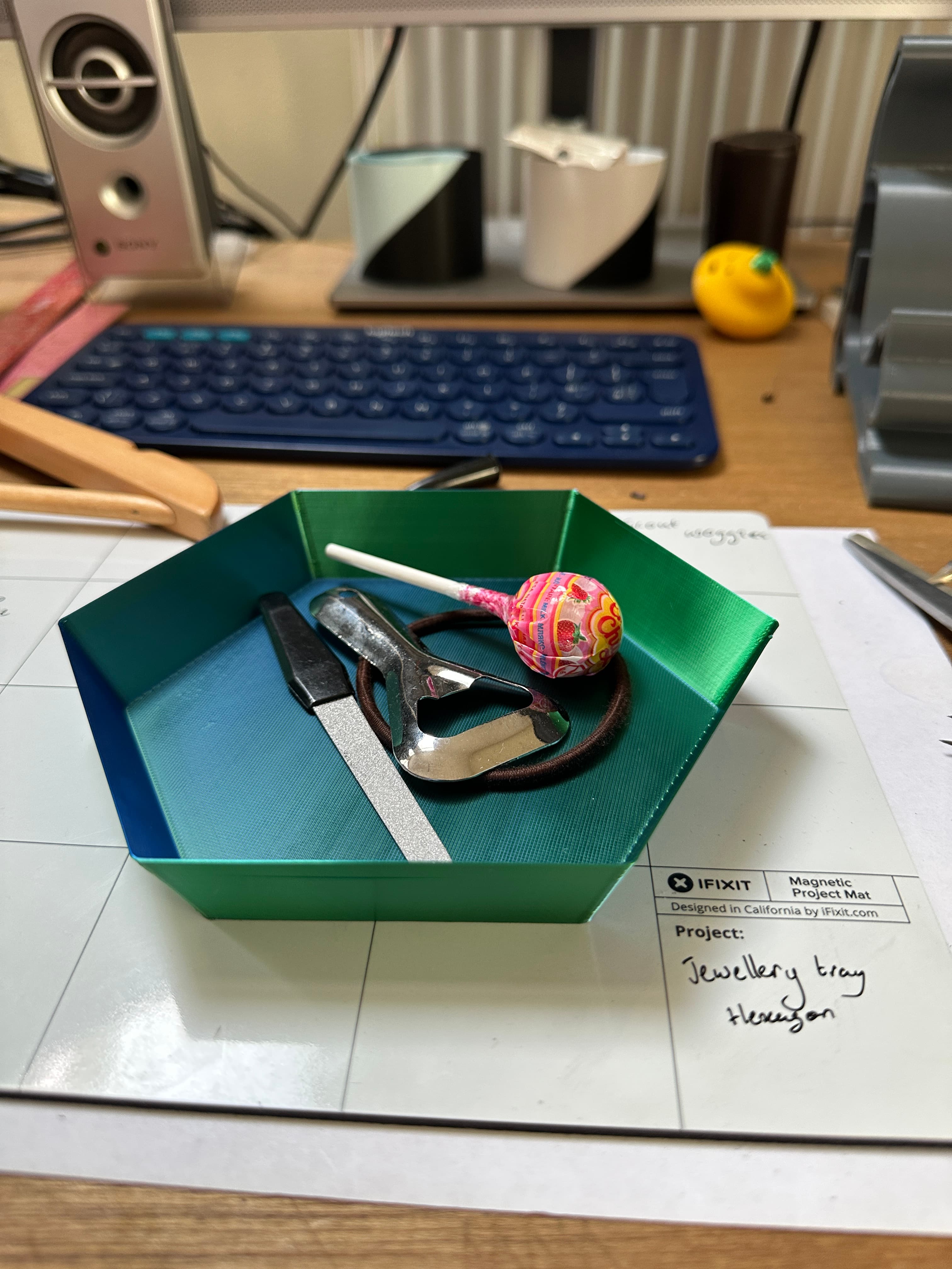 Hexagon Jewellery Tray - BackToSchool 3d model