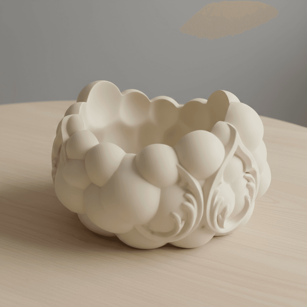 Cloud Storage Basket Printable STL Design 3d model