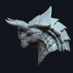 Garnon v7 Action Figure Head 3d model
