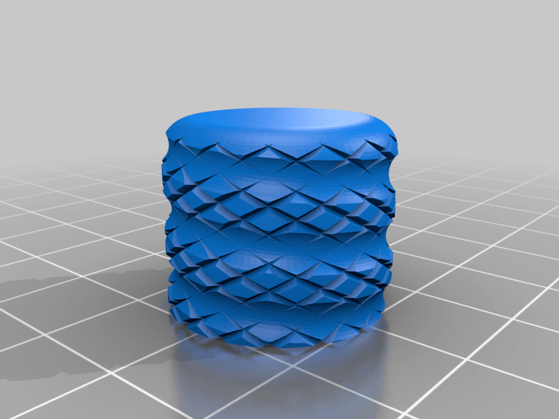 Knurled Knobs Push-on 6mm 3d model