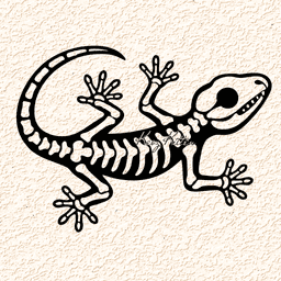 Reptile Skeleton Lizard Wall Art Home Decor 3d model