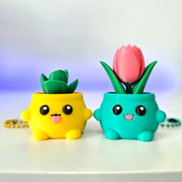Happy Plant Pot Clickers – Mix & Match Pots 3d model