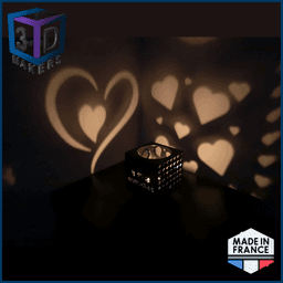 Valentine's Day Candle Lantern – Romantic Shadows 3d model