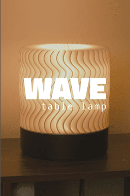 Wave - Small Table/Bedside Lamp 3d model