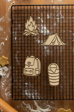 Camp Set Cookie Cutter, Biscuit Cutter 3d model