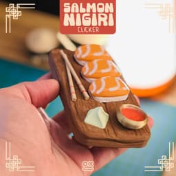 Salmon Nigiri Sushi Clicker - Desk Decoration Fidget 3d model