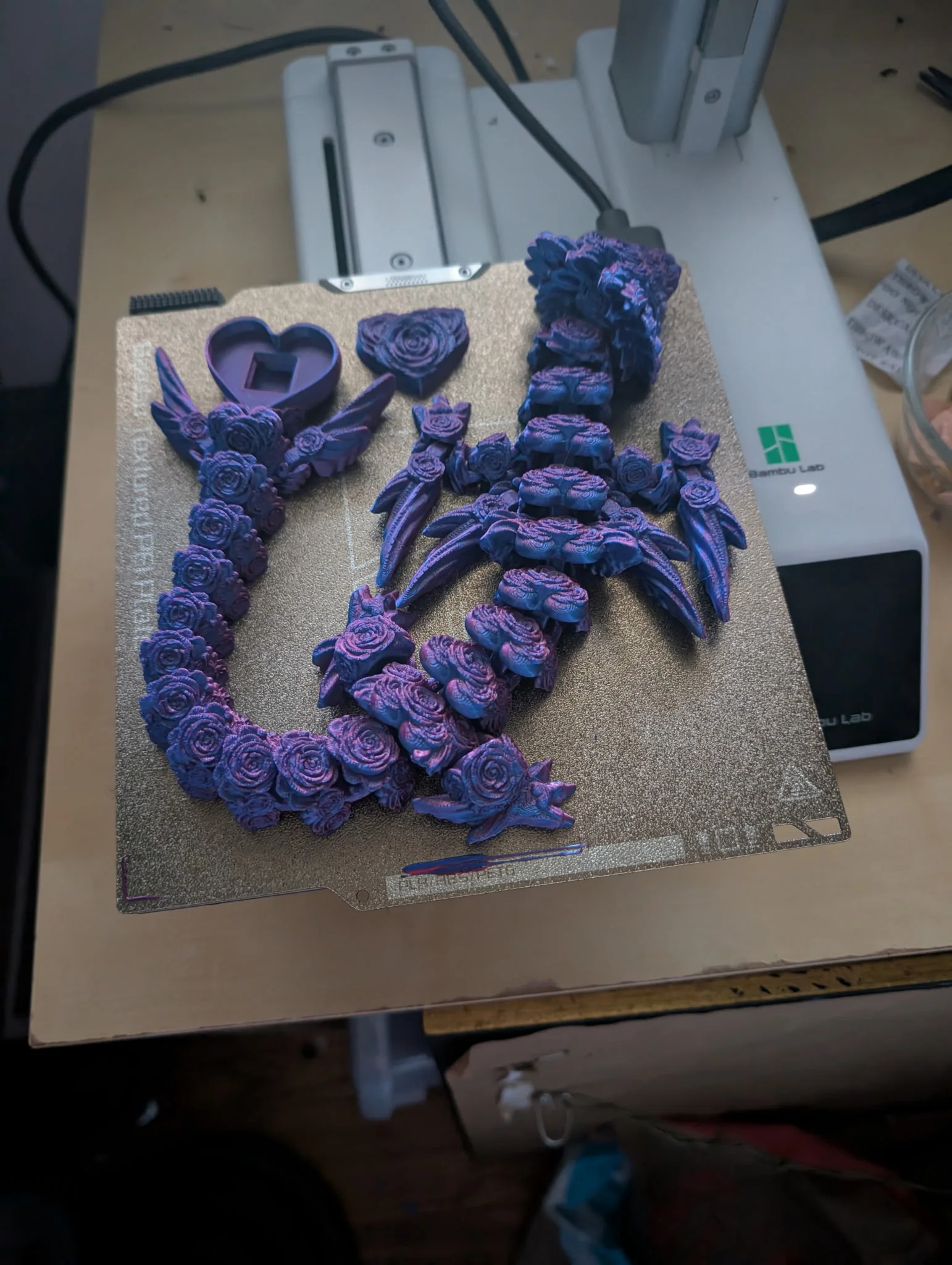 This is a great model, I scaled it to just barely fit the printer’s bed, but it works even after the printer failed through many errors before.
Great job, CinderWing 3d!