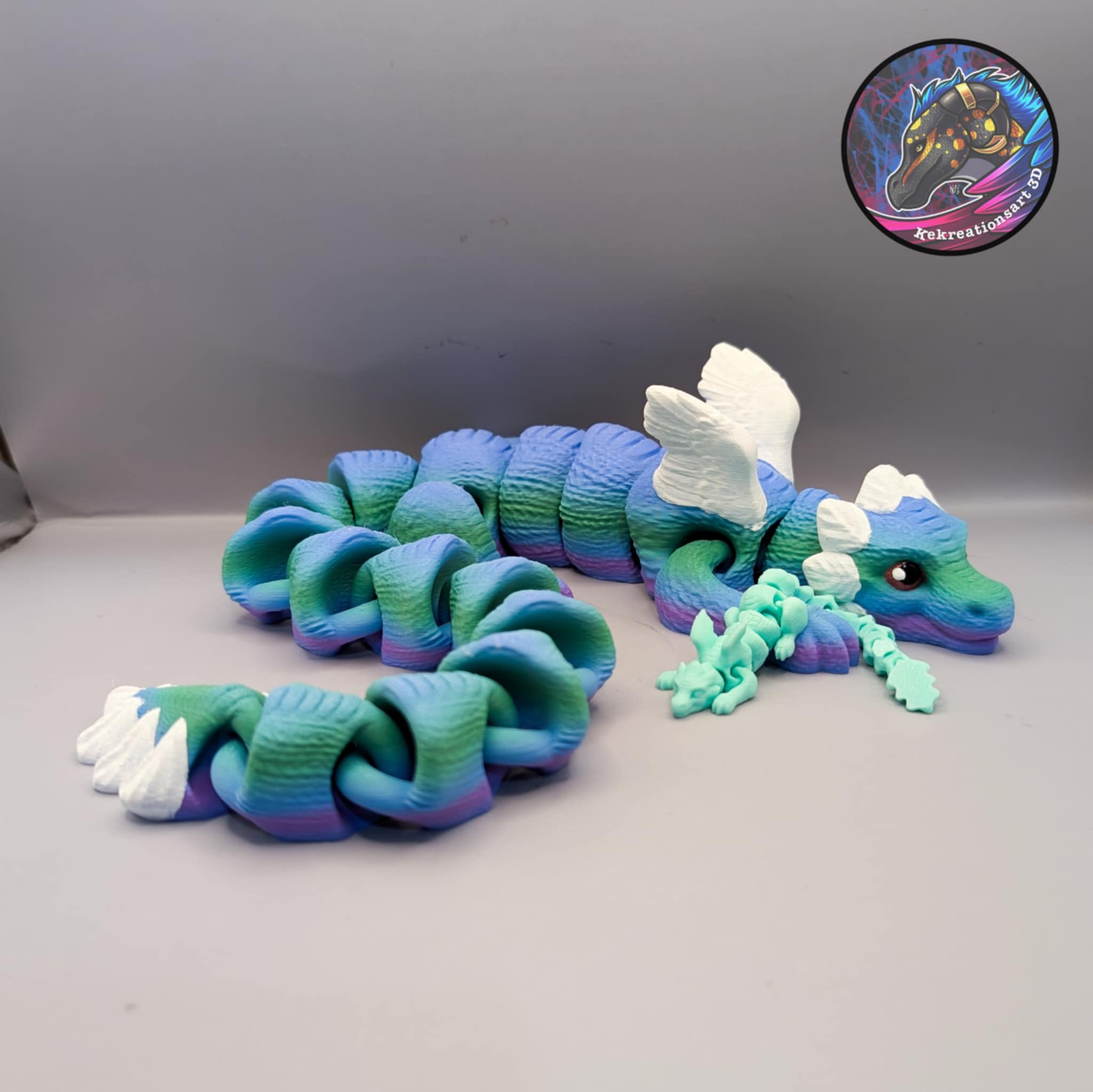 flexi chonky soft dragon 3d model