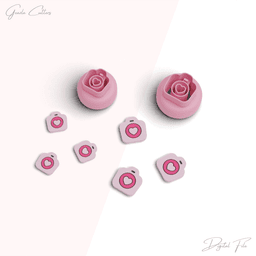 Valentine's Day Studs Polymer Clay Cutter Pack, Mini Valentine Set, 10 Models, 2 Size, No: 1331 3d model