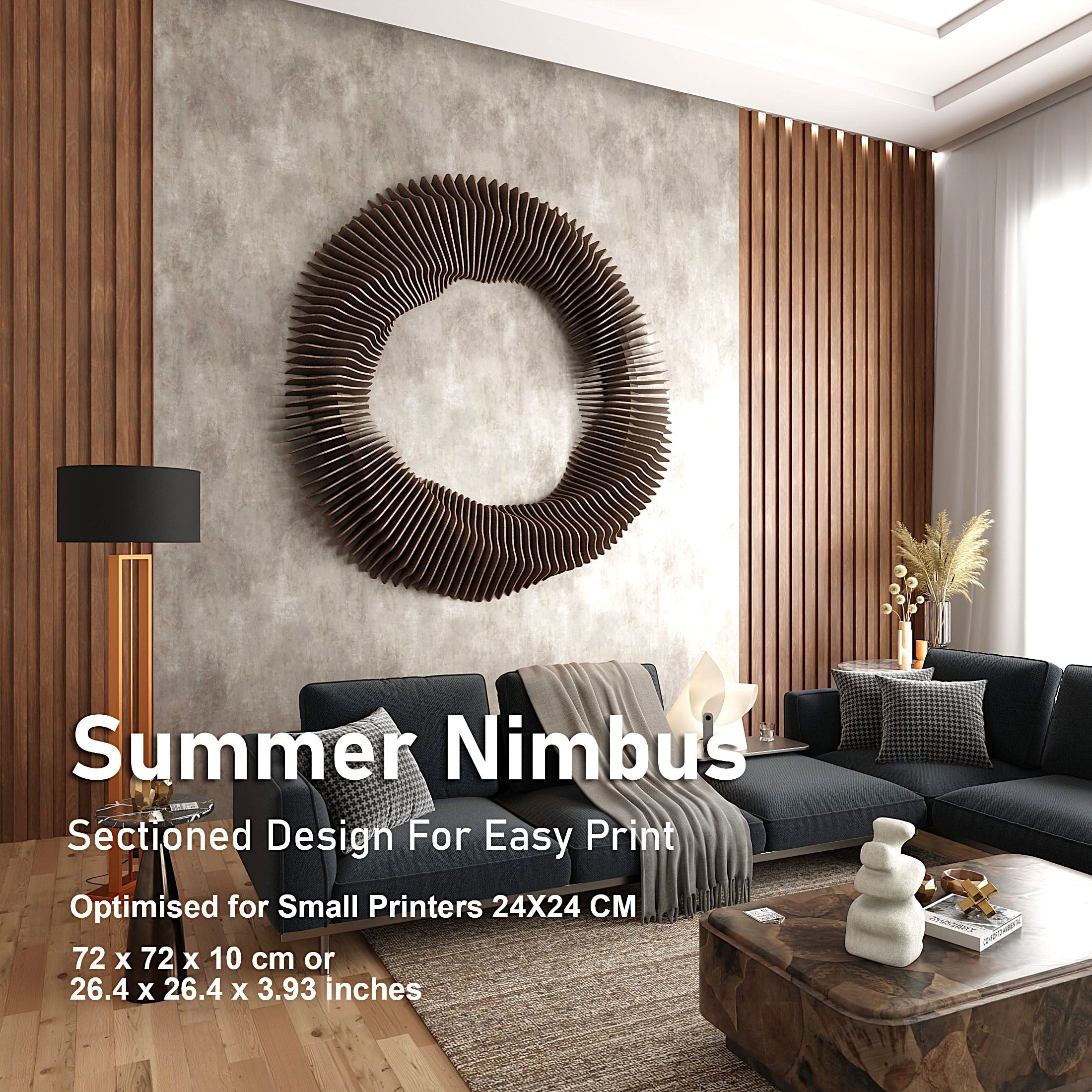 Summer Nimbus Wall Sculpture Model 3D Print Model 3d model