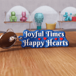 Joyful Times Happy Hearts Valentine Keychain 3d model