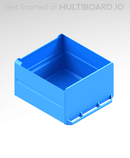 3x2x3 LU - Magnetic - Simple Multibin Drawer 3d model