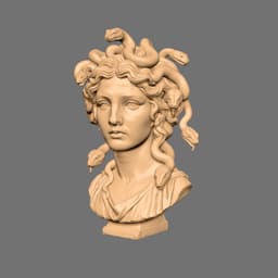 Medusa Bust - Greek Mythology Sculpture for 3D Printing 3d model