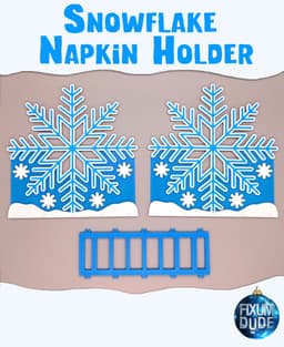 Snap Together Snowflake Napkin Holder 3d model