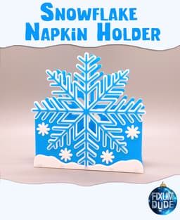 Snap Together Snowflake Napkin Holder 3d model