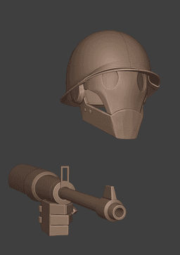 GI robot mask 3d model