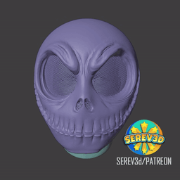 Jack Skellington Mask - Wearable Halloween Cosplay - 3D Print STL/3MF 3d model
