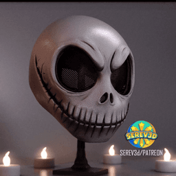 Jack Skellington Mask - Wearable Halloween Cosplay - 3D Print STL/3MF 3d model