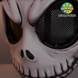 Jack Skellington Mask - Wearable Halloween Cosplay - 3D Print STL/3MF 3d model
