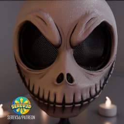 Jack Skellington Mask - Wearable Halloween Cosplay - 3D Print STL/3MF 3d model