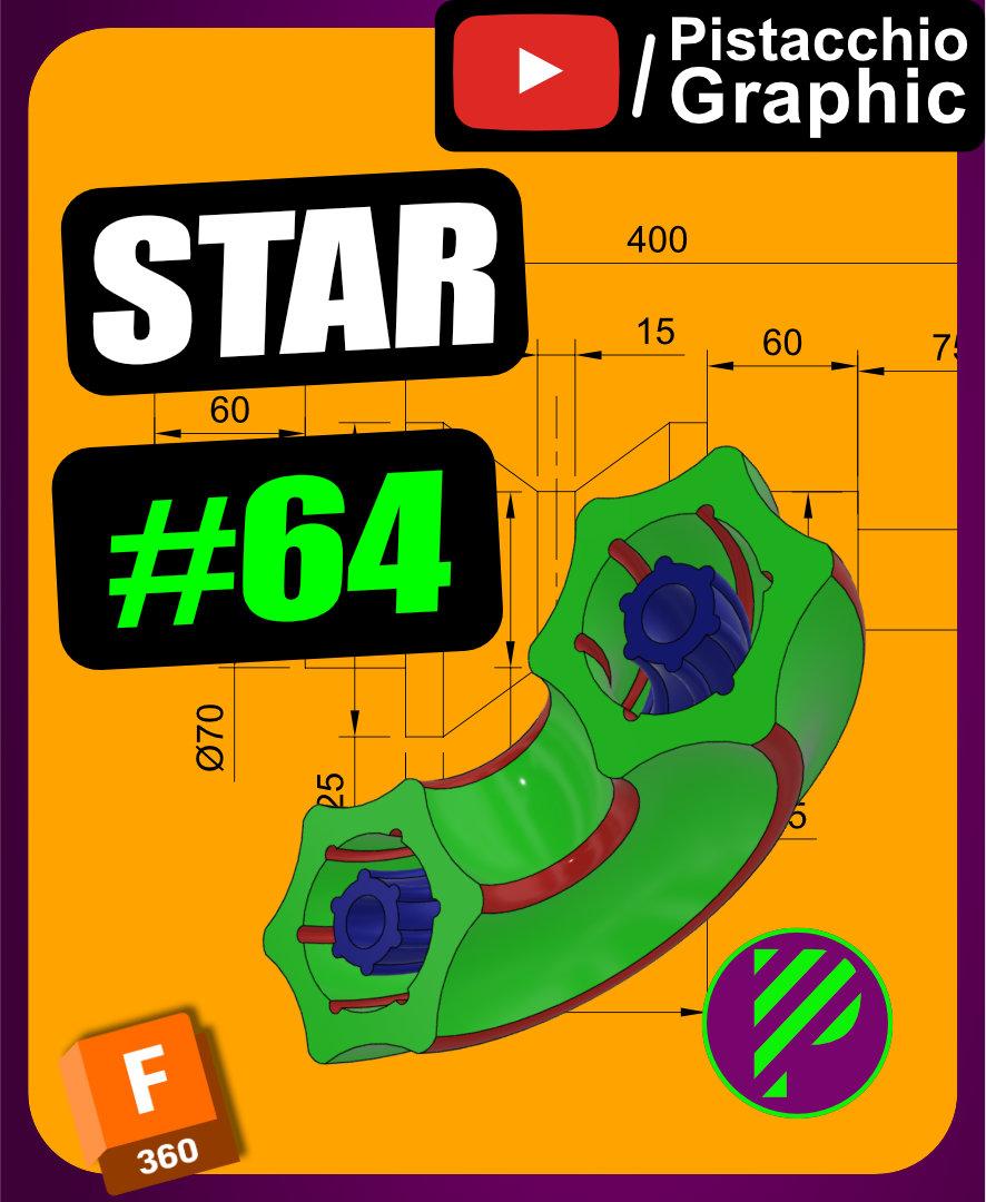 #64 Star | Fusion 360 | Pistacchio Graphic 3d model