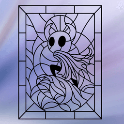 Hollow Knight for wall decor or stained glass resin DIY 3d model