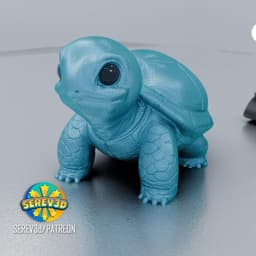 Realistic Squirtle - Pokémon Figurine - 3D Print STL/3MF 3d model