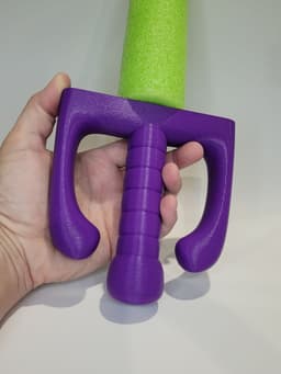 Pool Noodle Sword - Bent Dual Guard 3d model