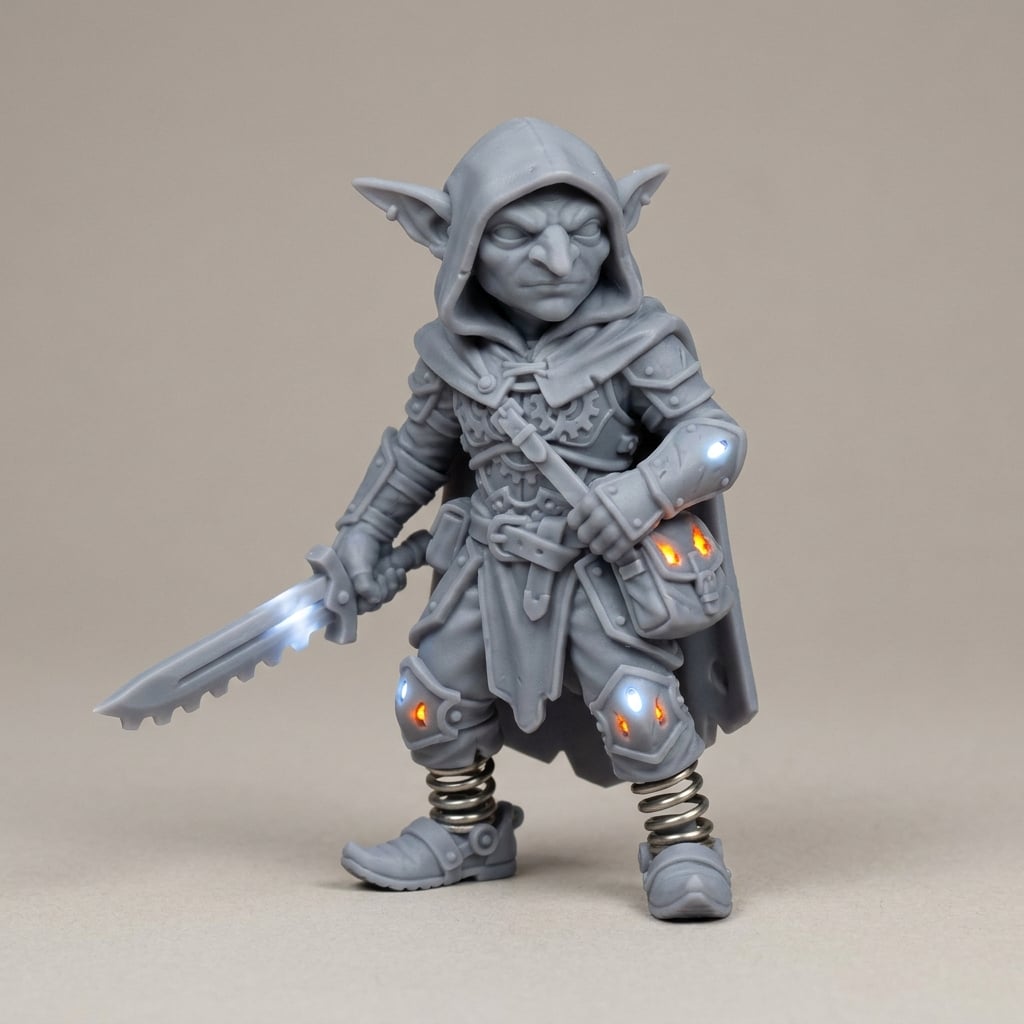 Iris and Orin - Gearblade Skirmisher STL - Vault of the Star Forge Meshy Miniatures 3d model