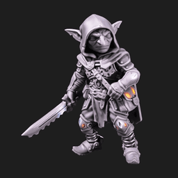 Iris and Orin - Gearblade Skirmisher STL - Vault of the Star Forge Meshy Miniatures 3d model