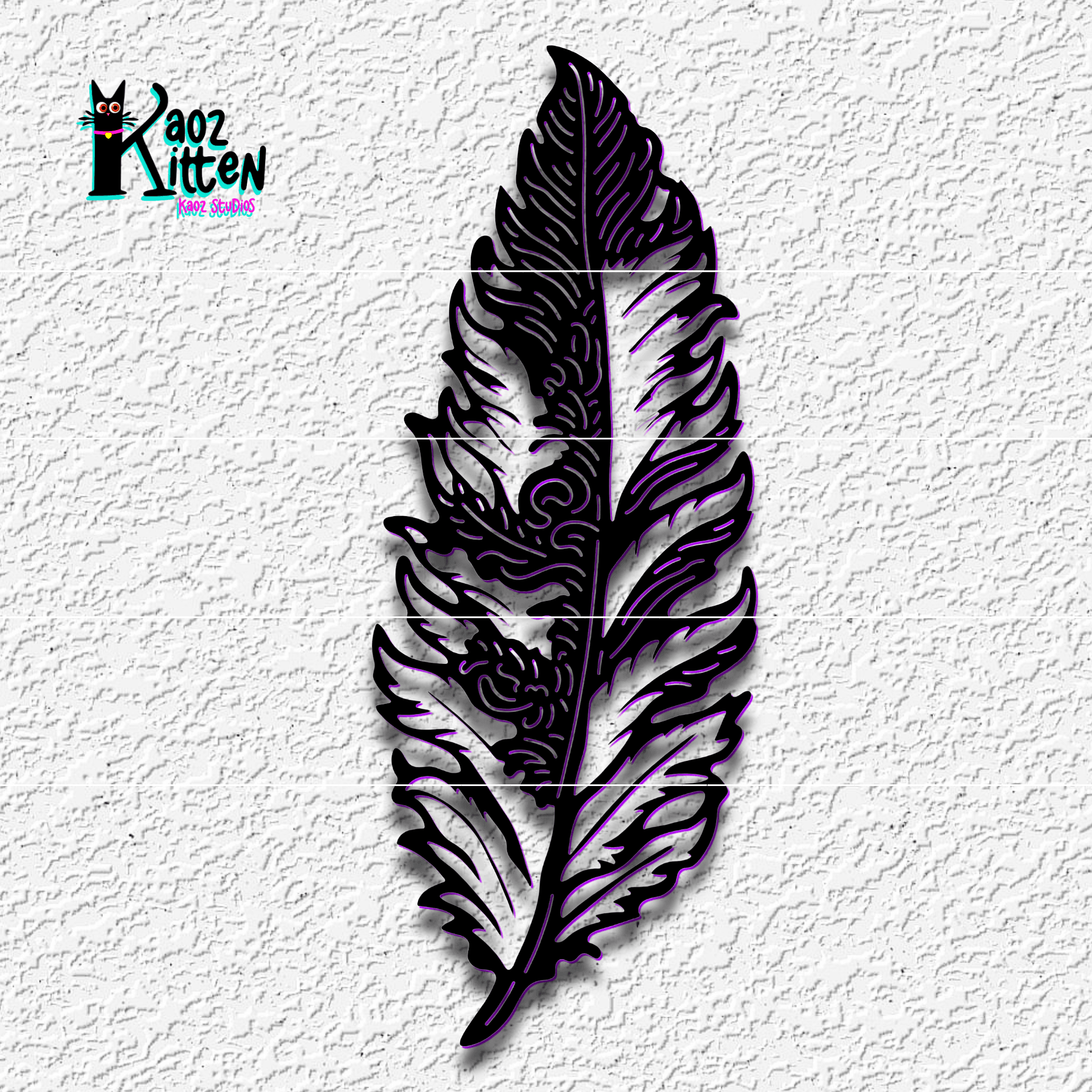 ornate feather wall art native american southwestern decor 3d model