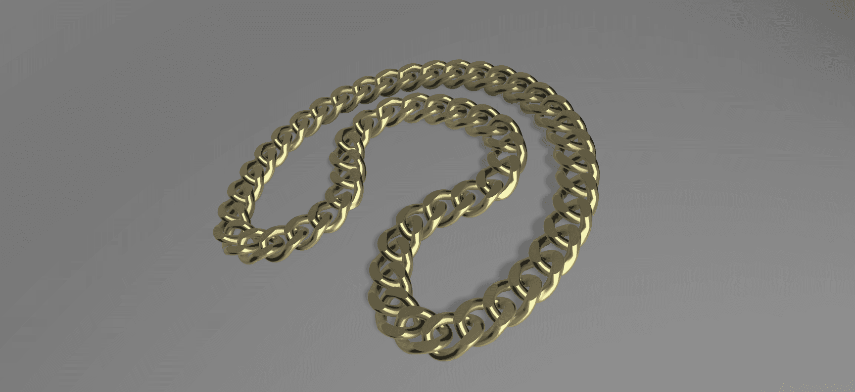 Authentic Cuban Chain Print in Place, For Halloween Wearables, HalloweenWearable 3d model