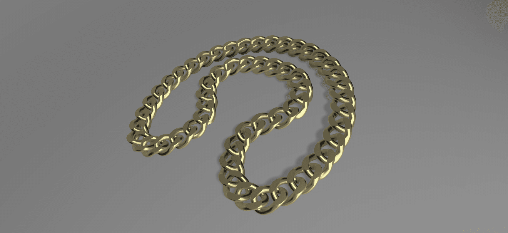 Authentic Cuban Chain Print in Place, For Halloween Wearables, HalloweenWearable 3d model