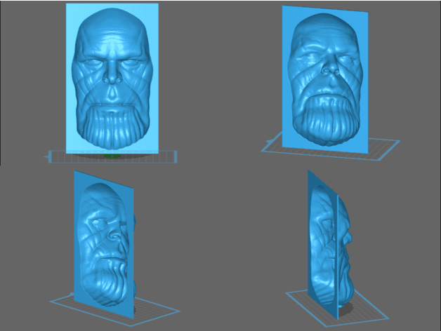 Thanos: 3D Lithophane Following Head 3d model