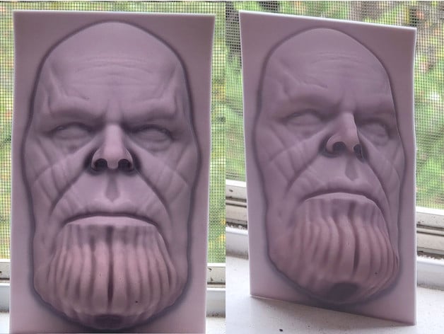 Thanos: 3D Lithophane Following Head 3d model