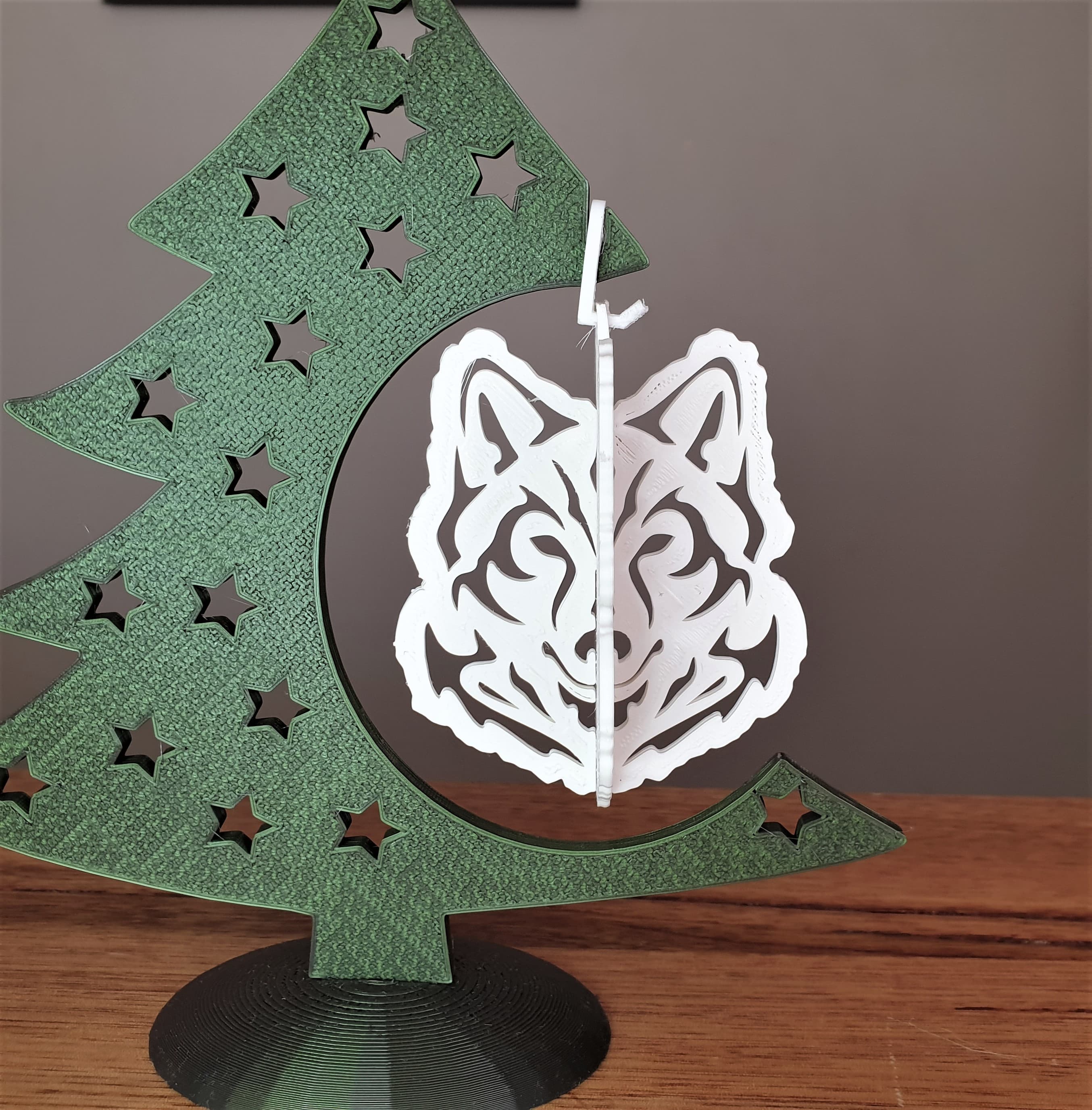 Dog Wolf Christmas Bauble 3d model