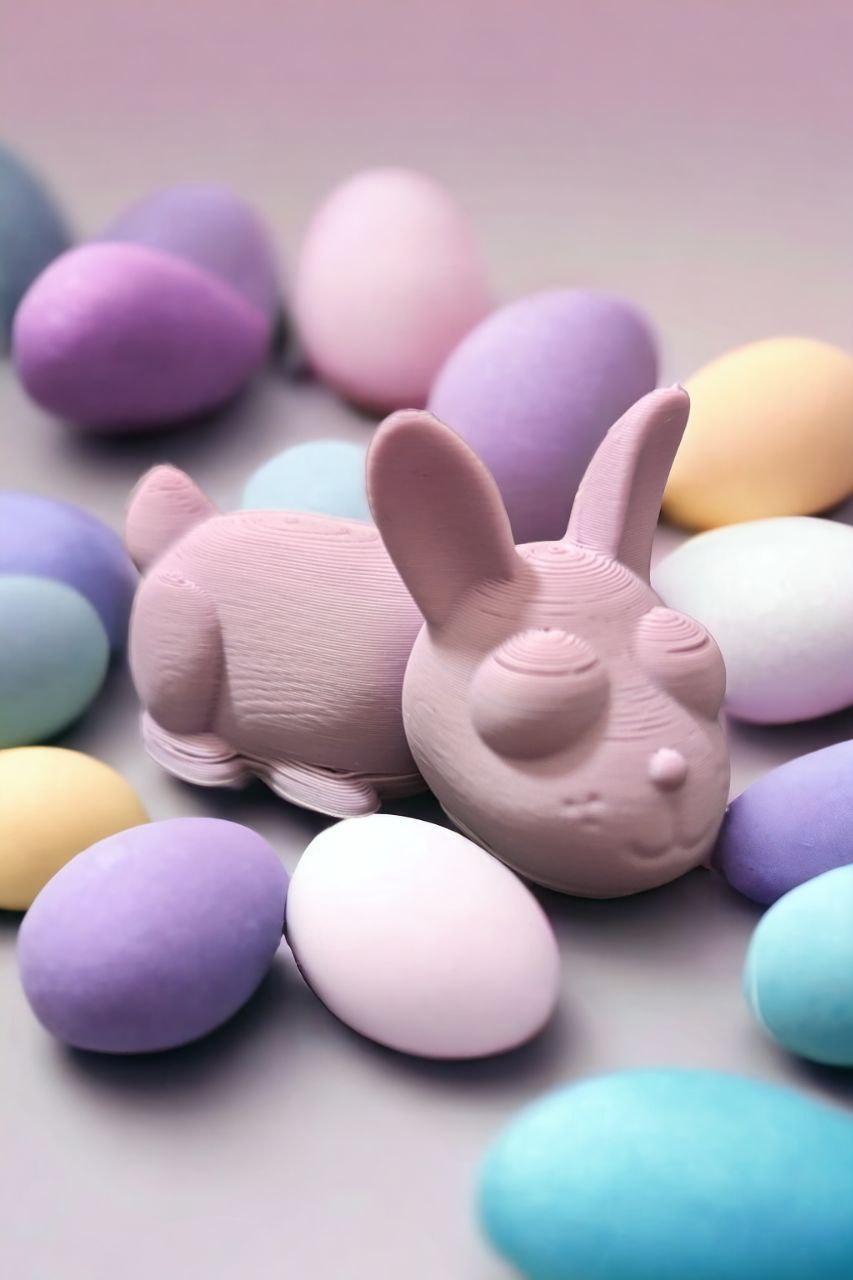 Cute Flexi Easter Bunny 3d model