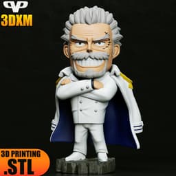 Monkey D. Garp Chibi STL for 3D Printing ChibiSTL 3DXM 3d model