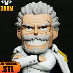 Monkey D. Garp Chibi STL for 3D Printing ChibiSTL 3DXM 3d model