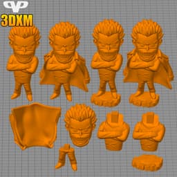 Monkey D. Garp Chibi STL for 3D Printing ChibiSTL 3DXM 3d model