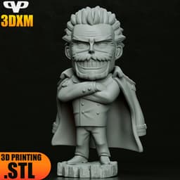 Monkey D. Garp Chibi STL for 3D Printing ChibiSTL 3DXM 3d model
