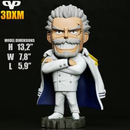 Monkey D. Garp Chibi STL for 3D Printing ChibiSTL 3DXM 3d model