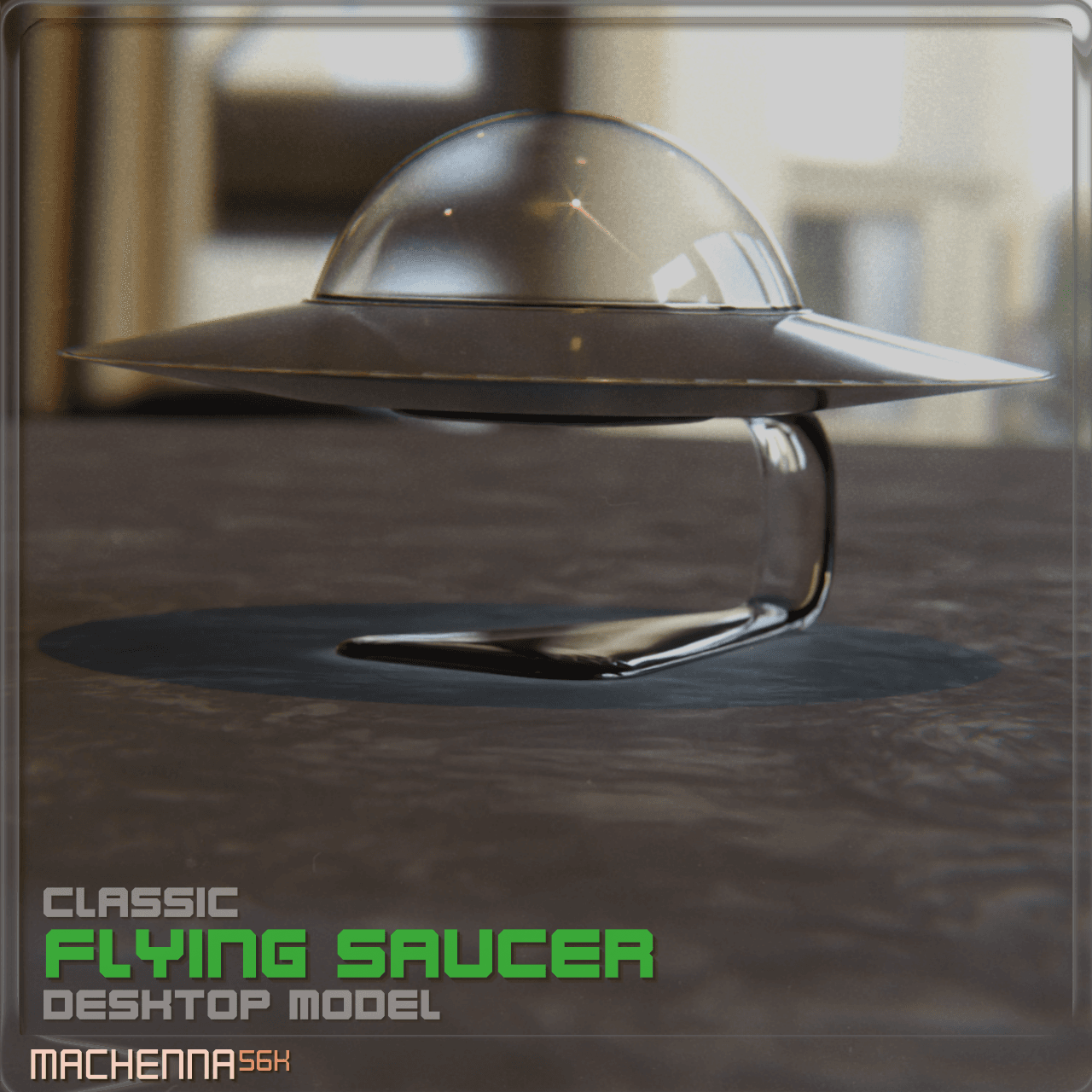 Classic Flying Saucer | Desktop Model 3d model