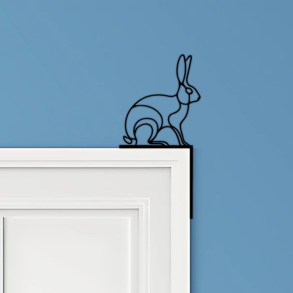 Rabbit Door Corner Decor 3d model
