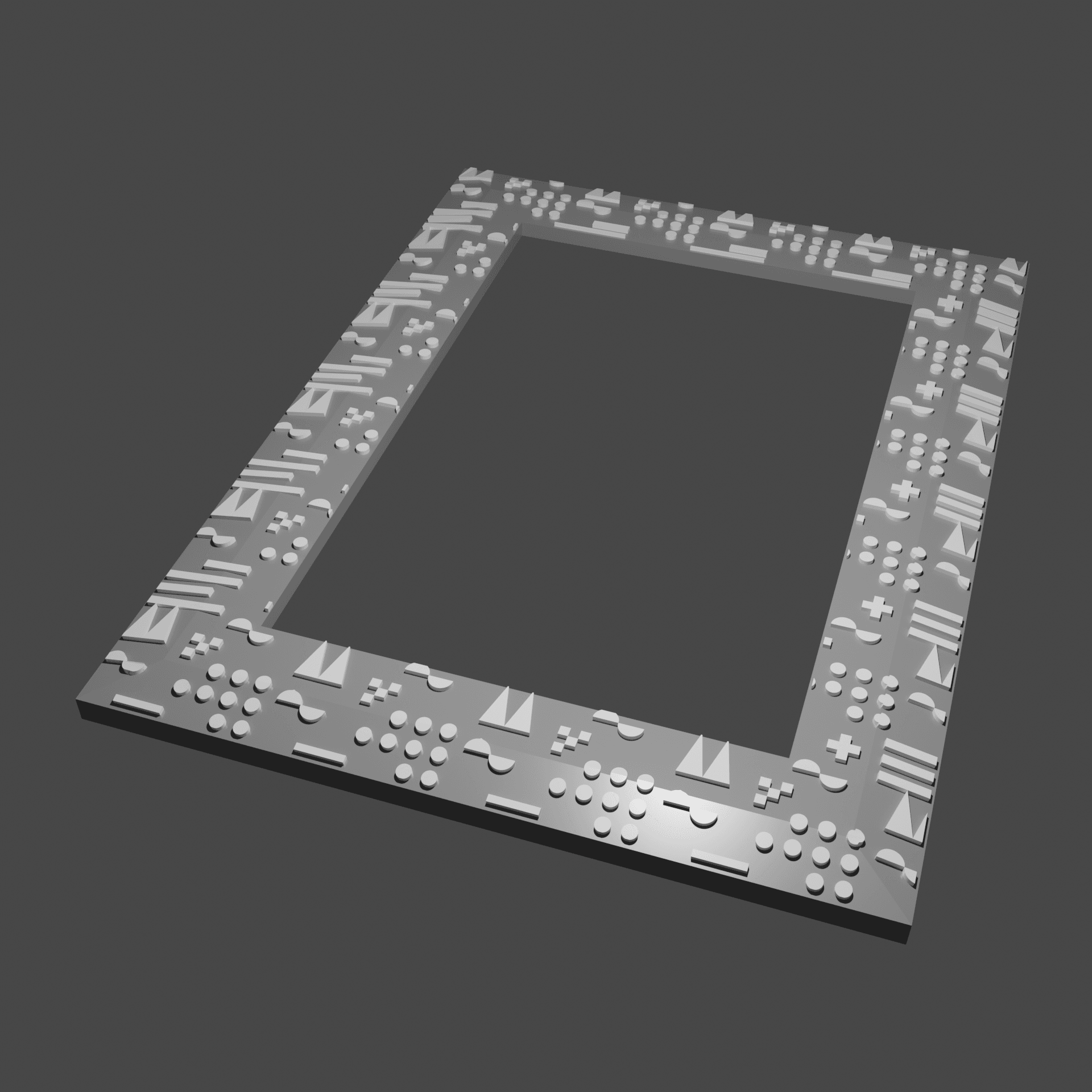 Random Shapes - Remix of 4x6 Picture Frame 2 3d model
