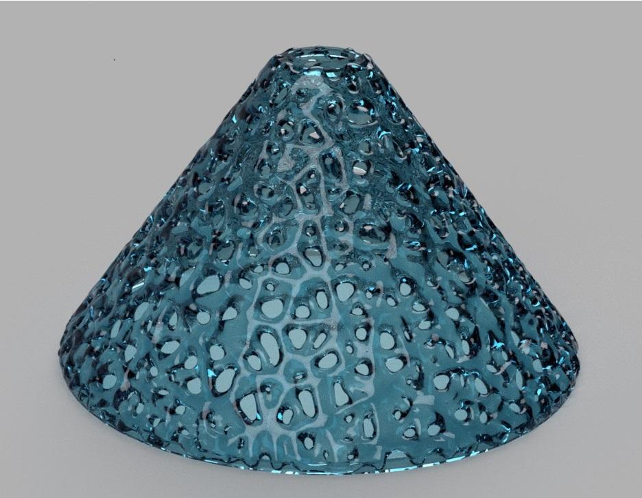 Voronoi Lamp Shade open 3d model