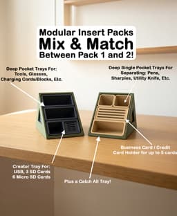 Wedge XL - Modular Desk Organizer with Multiple Inserts 3d model